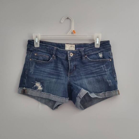 grg denim Distressed Blue Jean Denim Shorts Junior 3 - Picture 1 of 7